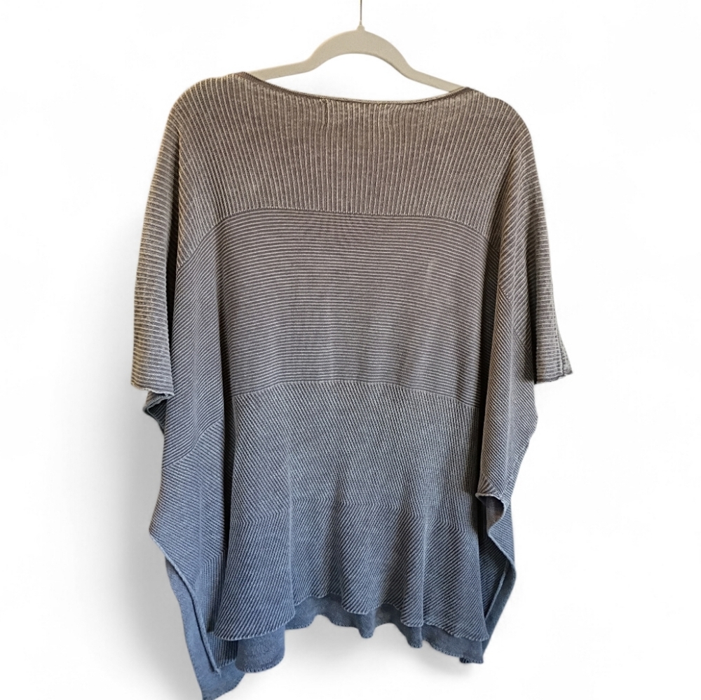 M. Rena Sweater Pullover Poncho USA Gray Oversized Lagenlook Minimalist - Picture 3 of 5